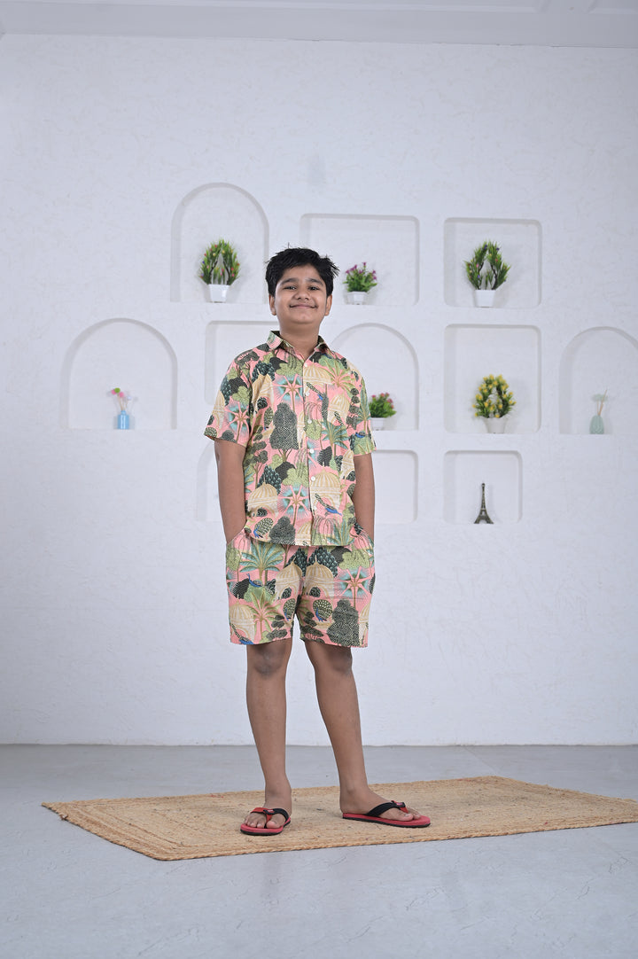 Tropical Jungle Print Boys Cord Set