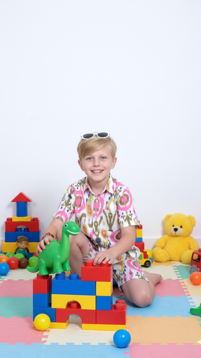 Boys' Ikat Pop Print Co-Ord Set