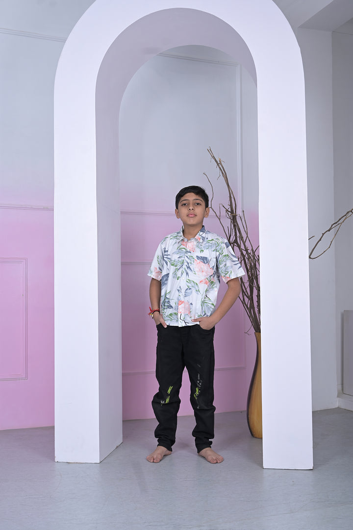 Vibrant Ikat Print Boy Shirt