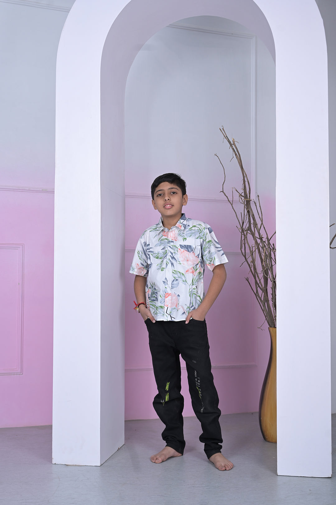Vibrant Ikat Print Boy Shirt