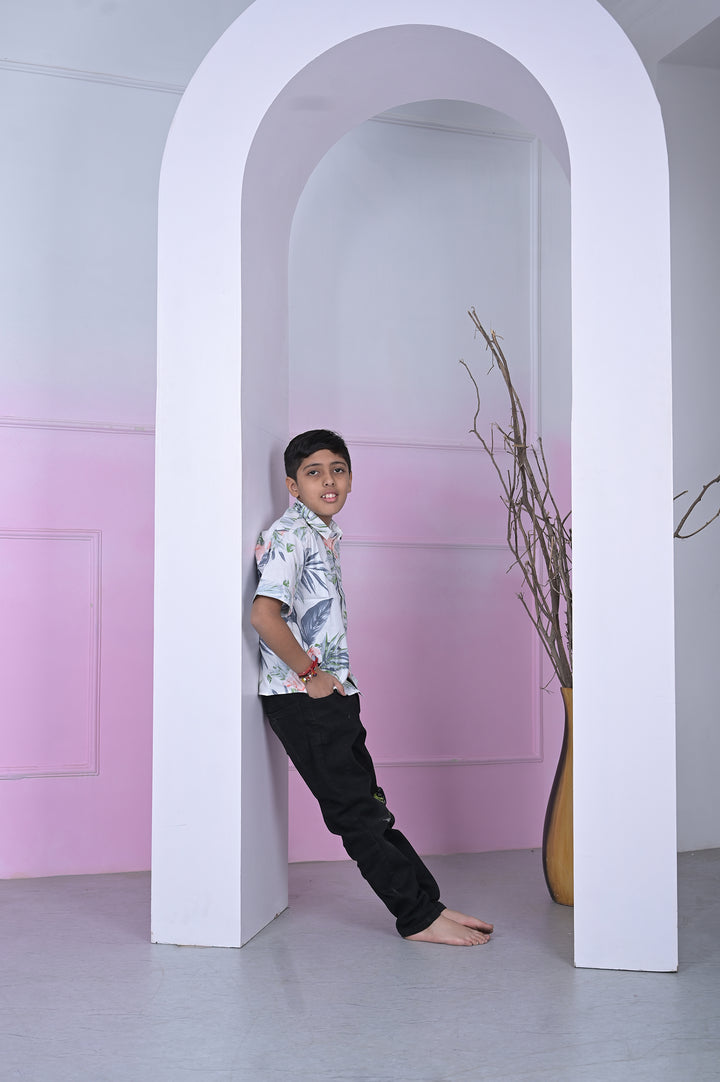 Vibrant Ikat Print Boy Shirt