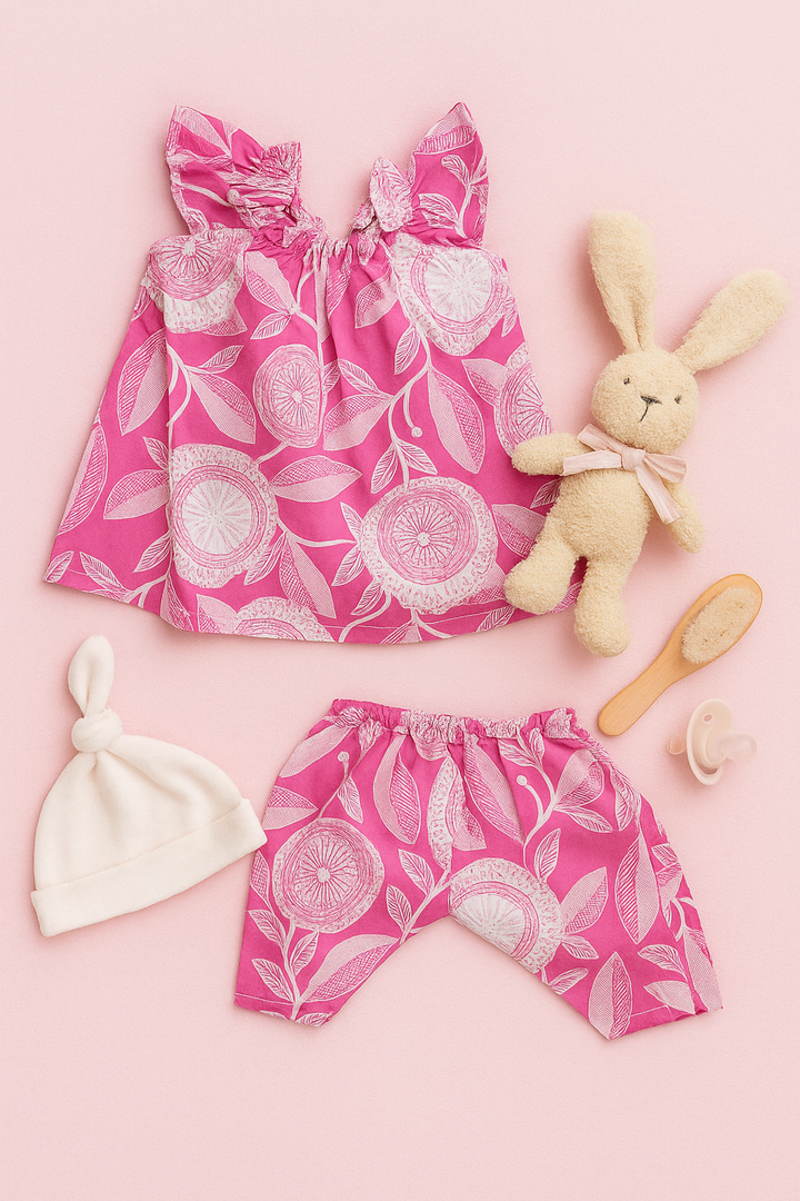 Baby Sleeveless Printed Cotton Top & Shorts Set – Assorted Designs | Pack of 3 or Pack of 5