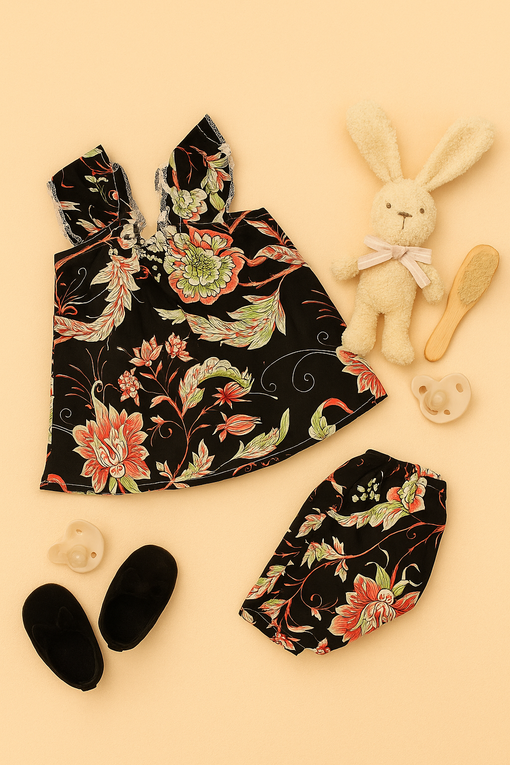 Baby Sleeveless Printed Cotton Top & Shorts Set – Assorted Designs | Pack of 3 or Pack of 5