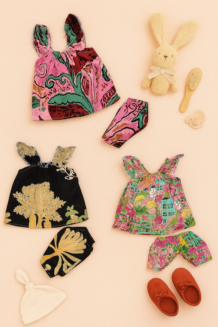 Baby Sleeveless Printed Cotton Top & Shorts Set – Assorted Designs | Pack of 3 or Pack of 5