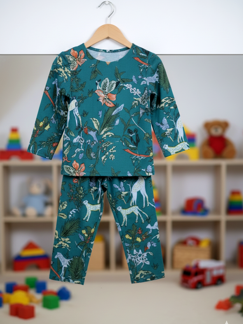 Girls Heather Blue Relaxed Coord Set