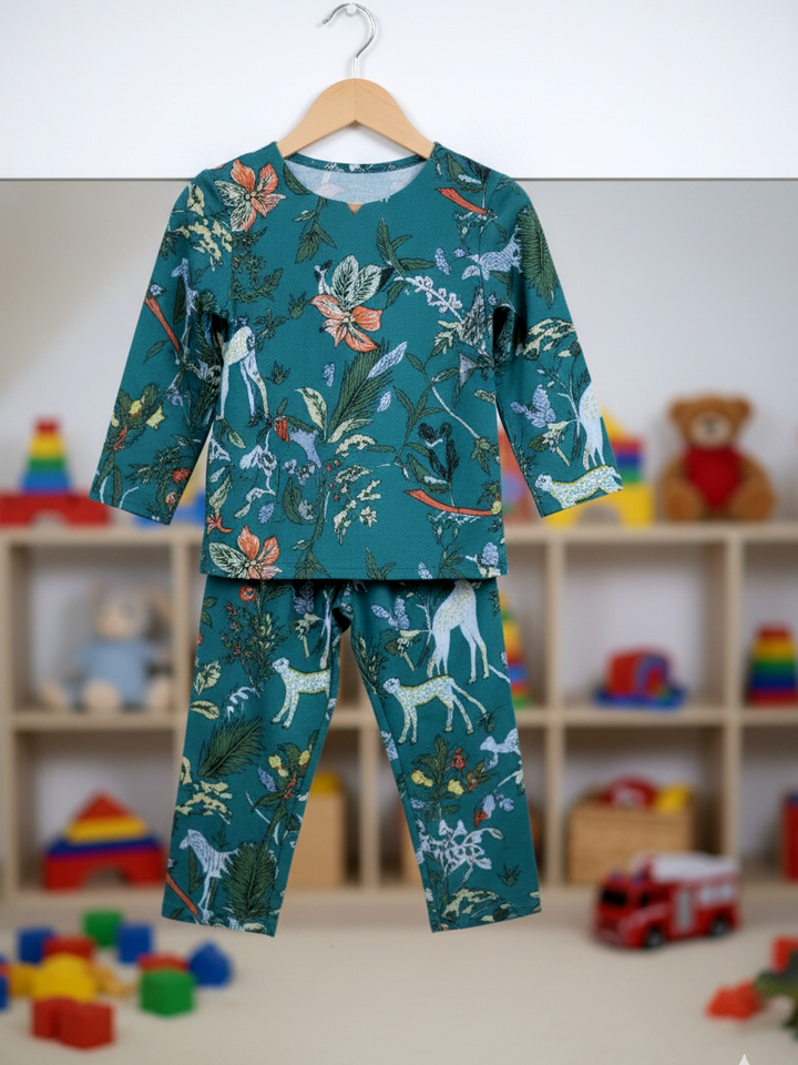 Girls Heather Blue Relaxed Coord Set