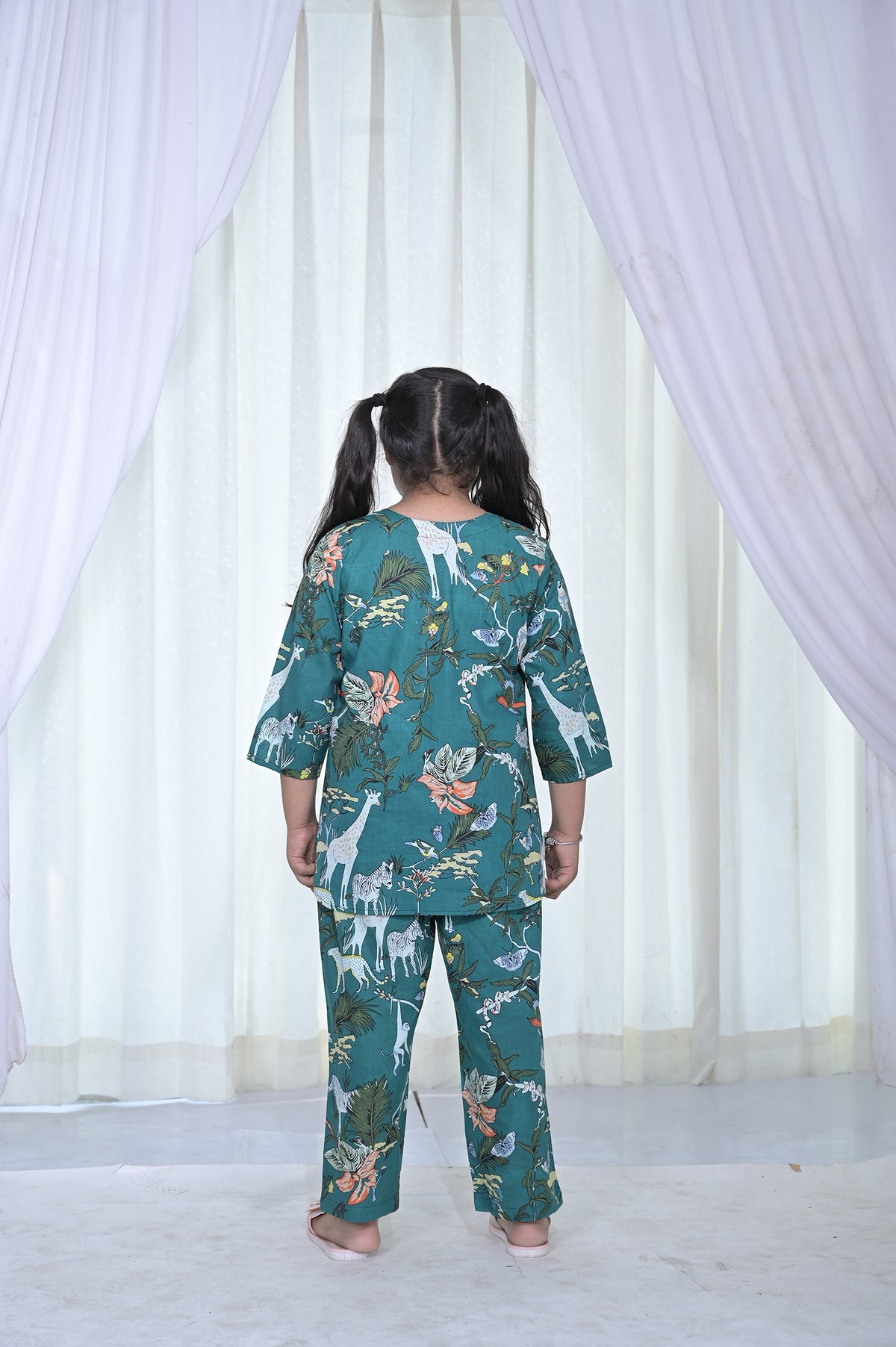 Girls Heather Blue Relaxed Coord Set