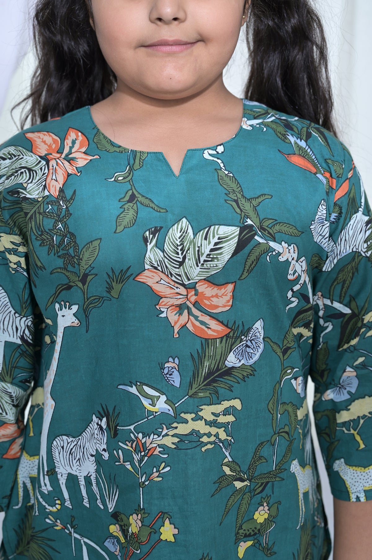 Girls Heather Blue Relaxed Coord Set
