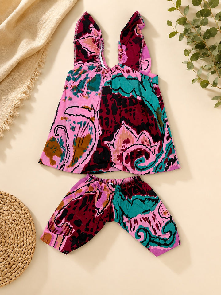 Baby Sleeveless Printed Cotton Top & Shorts Set – Assorted Designs | Pack of 3 or Pack of 5 (Copy)