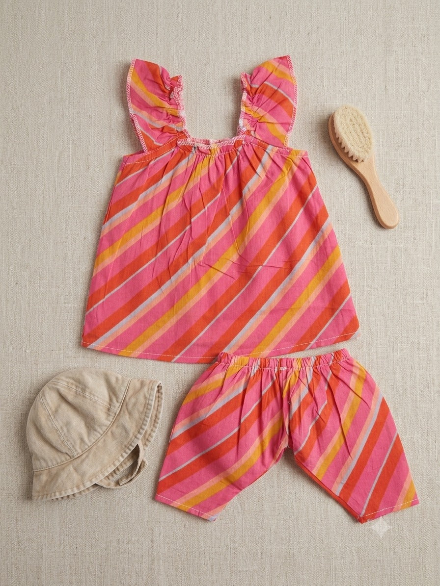 Baby Sleeveless Printed Cotton Top & Shorts Set – Assorted Designs | Pack of 3 or Pack of 5 (Copy)
