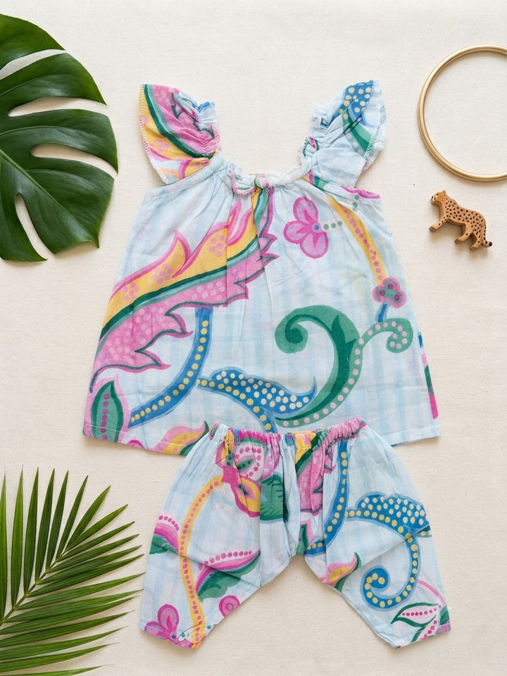 Baby Sleeveless Printed Cotton Top & Shorts Set – Assorted Designs | Pack of 3 or Pack of 5 (Copy)